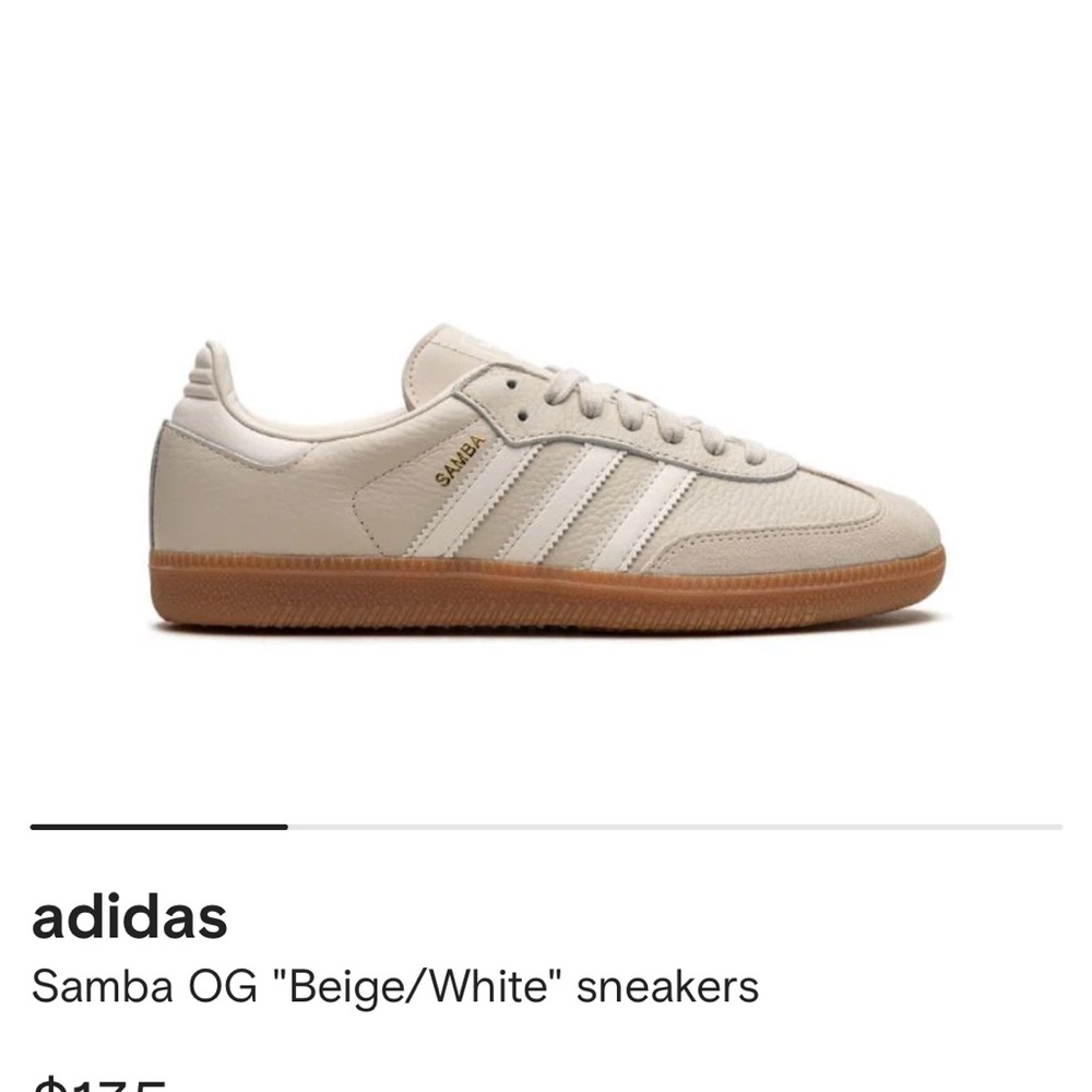 Adidas Samba OG beige/white womens 7